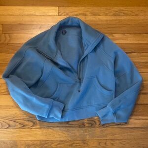 Cropped scuba hoodie